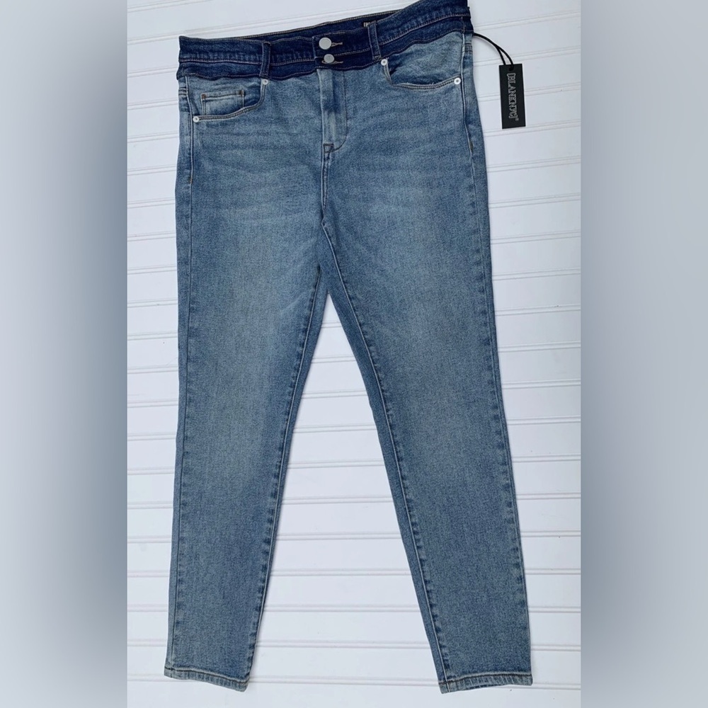 Blank NYC The Great Jones High Rise Skinny Jeans Two Tone Size 28 NEW. 186